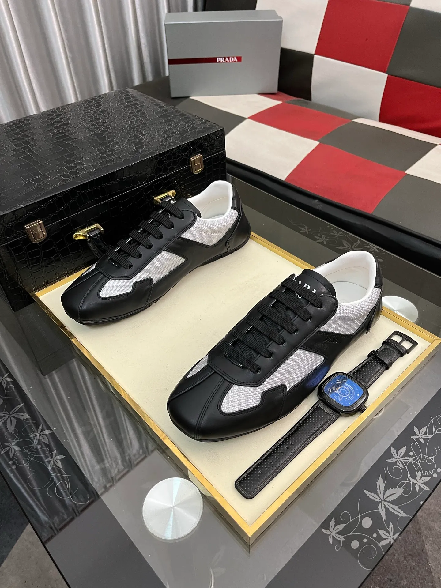 Men's men's shoes 💰458⌚️⌚️prada: new spring and summer casual shoes, sports sneakers, fabric: imported cowhide, lining: original lining, sole: original sole, size: 38-444️⃣colors available